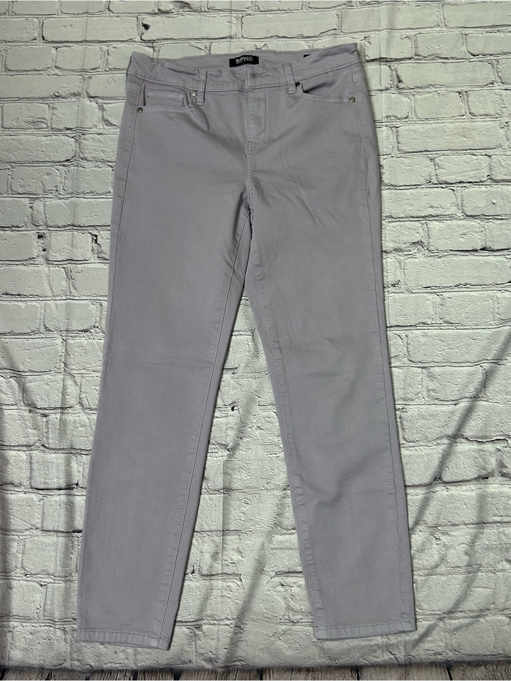 Buffalo David Bitton Women’s Straight Leg Jeans — Light Lavender Gray